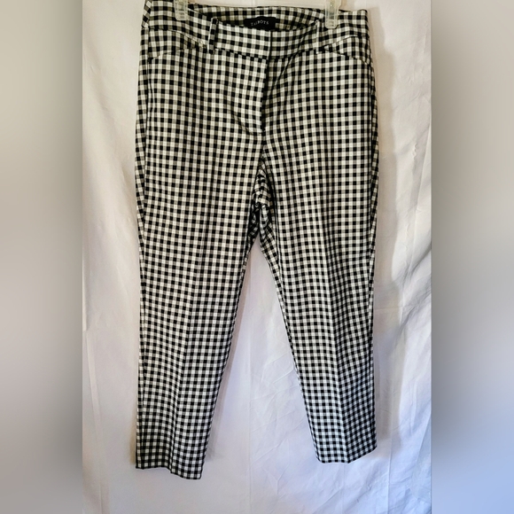 TALBOTS brand..Black and White Checkered Pants - Picture 1 of 8